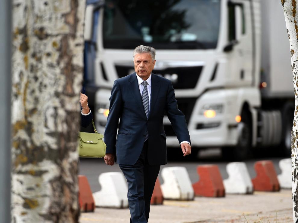Modesto Crespo a su llegada a la Audiencia Nacional.