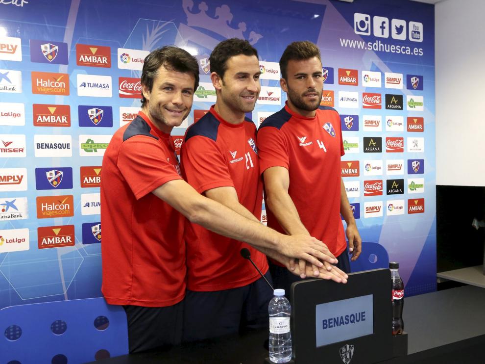 Camacho, Íñigo López y Carlos David en el acto de ayer.