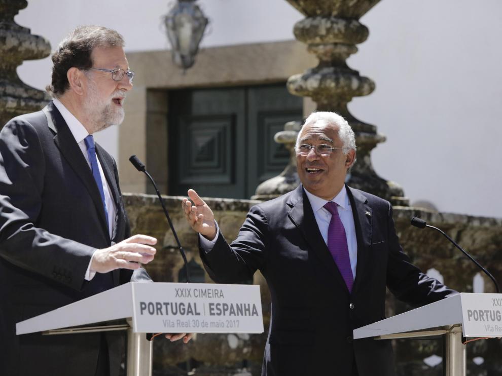 Rajoy y Costa en Portugal.