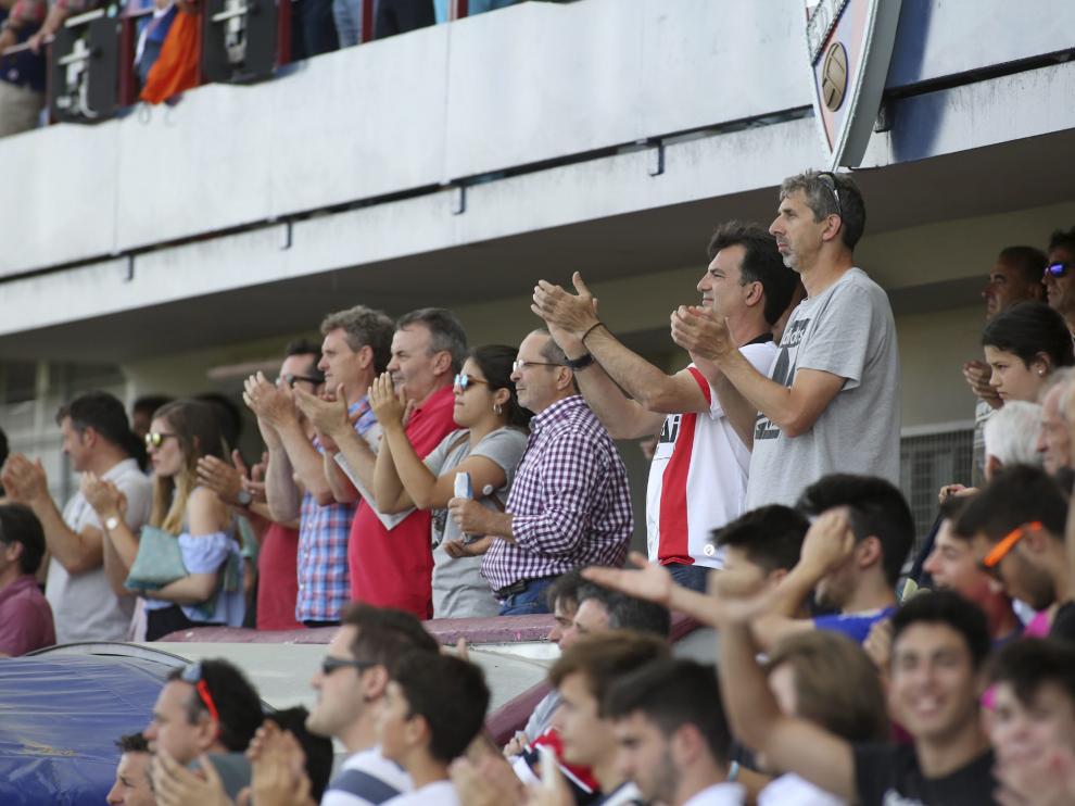 Un grupo de aficionados, en el partido del pasado sábado ante el Lugo.