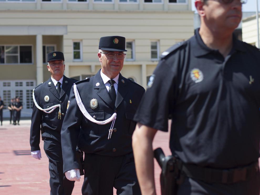 Agentes de la Policía Local de Zaragoza en el día de su Patrona.