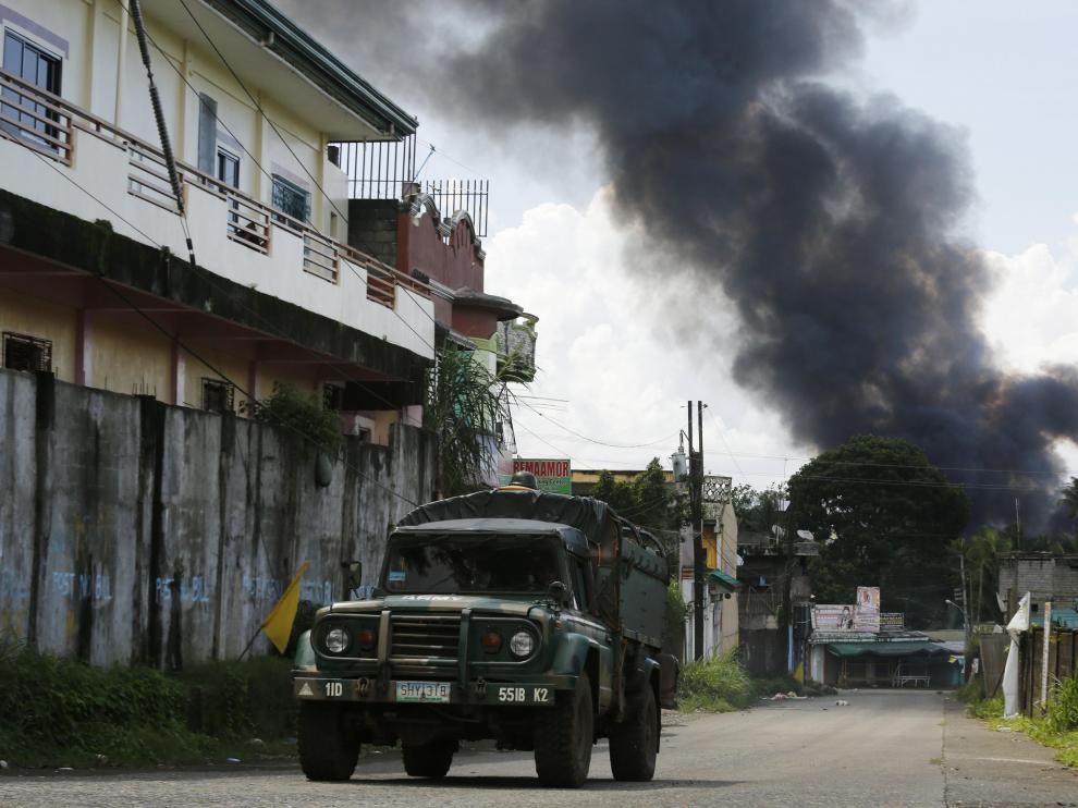 La línea del frente apenas se ha movido a pesar de los continuos bombardeos del Ejército sobre las posiciones del Grupo Maute.