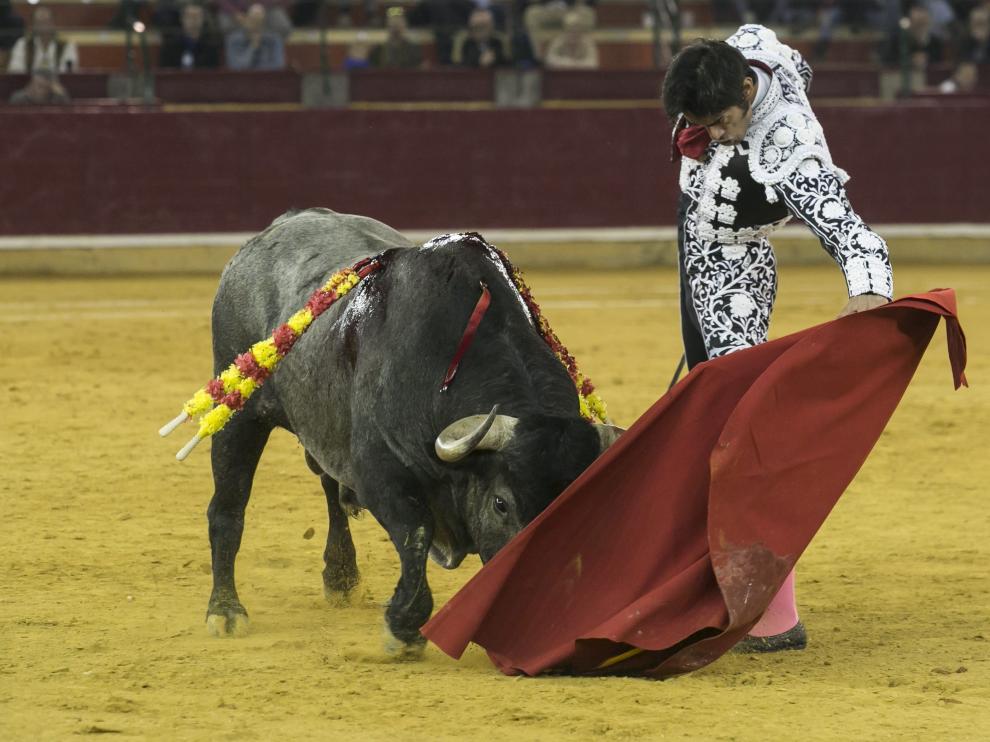Paulita, en la plaza de toros de Zaragoza.