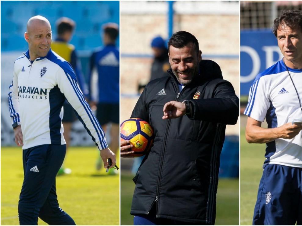 César Láinez, Raúl Agné y Luis Milla.