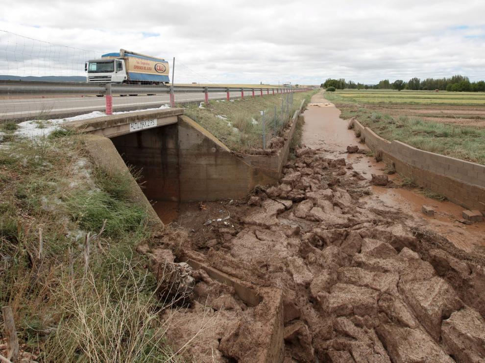Imágenes de los destrozos causados por la lluvia en Torrijo del Campo