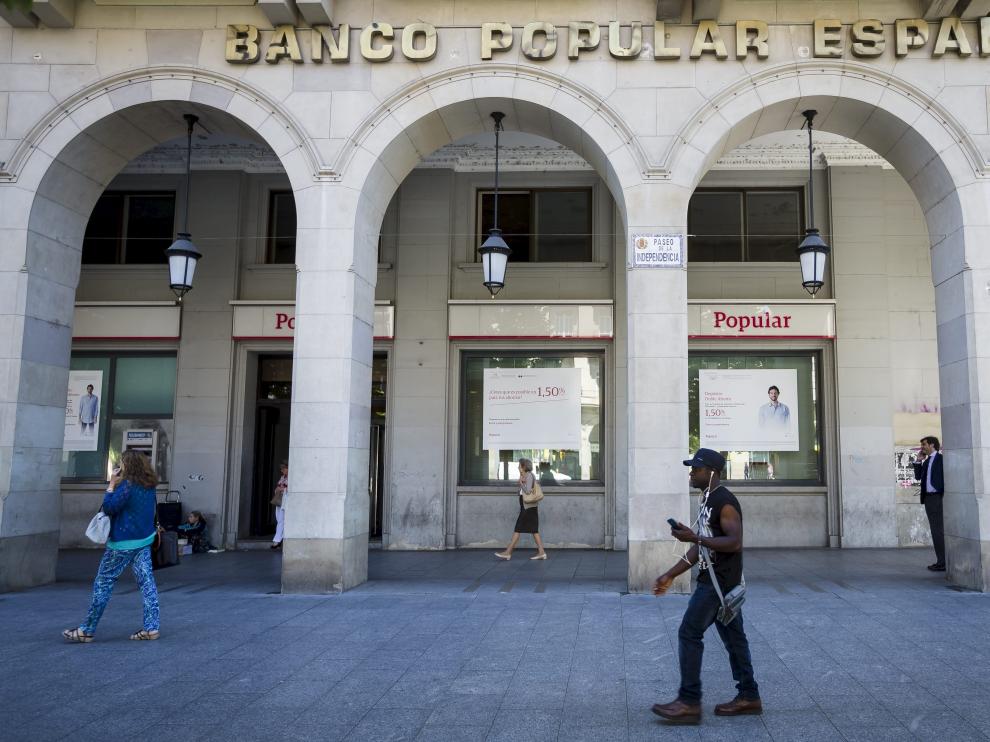 Oficina del Banco Popular en Zaragoza.