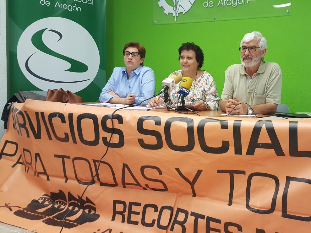 Beatriz Zalaya, Margarita Moya y Ángel Sanz, este jueves, en rueda de prensa.