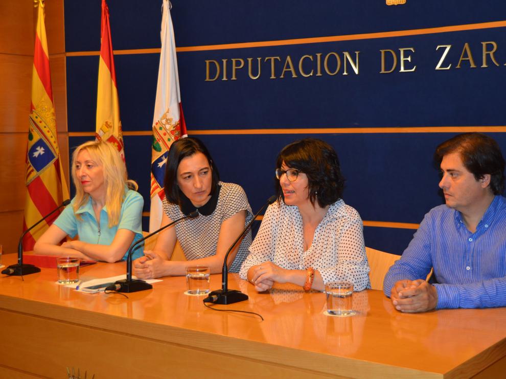 Calavia, Palacín, Gracia y Lacosta, este viernes en la presentación del curso en la DPZ.