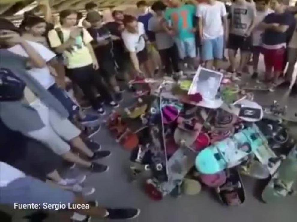 Homenaje a Ignacio Echeverría en Zaragoza el año pasado.