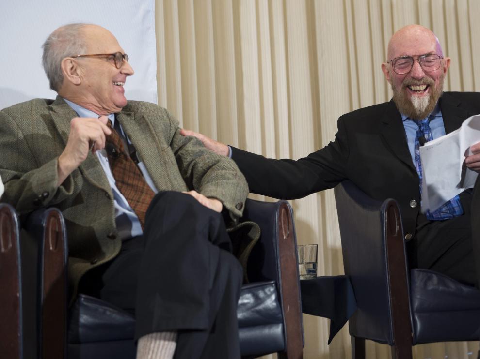 Kip S. Thorne y Rainer Weiss en una foto de archivo.