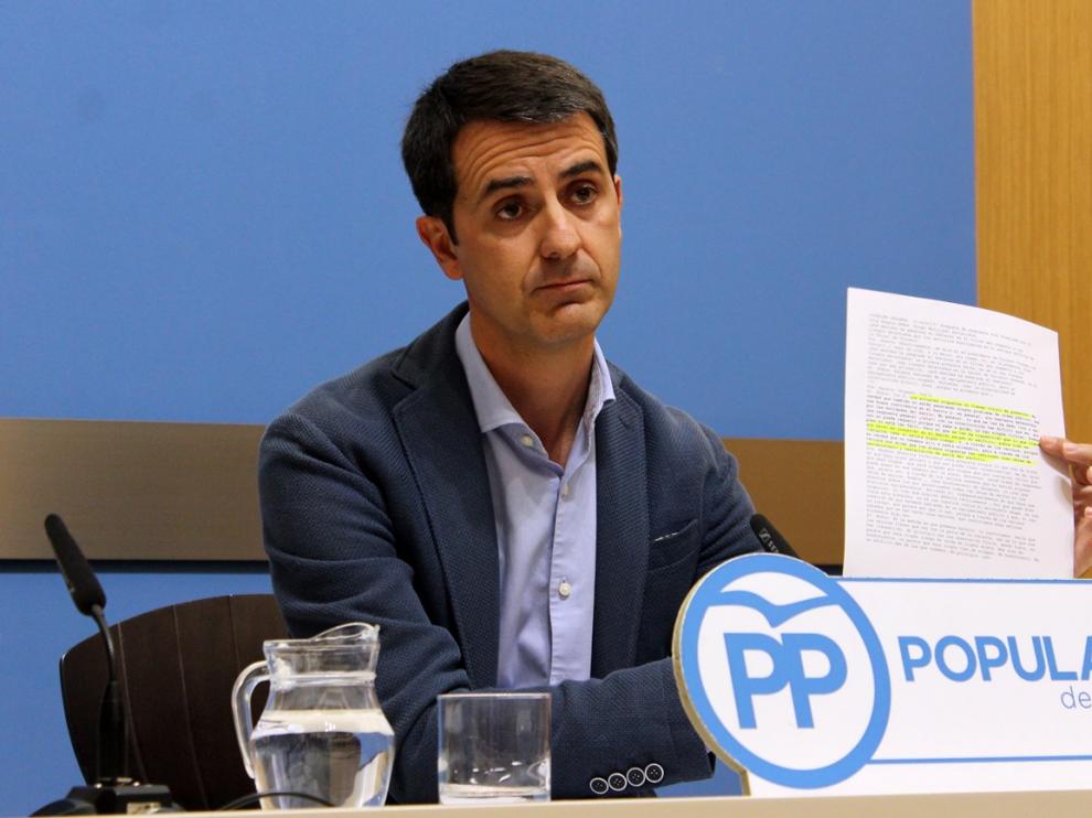 El portavoz adjunto del Partido Popular en el Ayuntamiento de Zaragoza, Pedro Navarro.