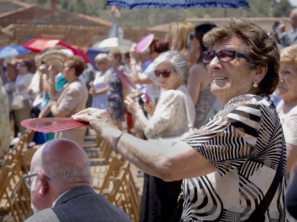 Los abanicos hicieron falta en la celebración de la festividad de los Corporales de Daroca, la pasada semana, en medio de la ola de calor.