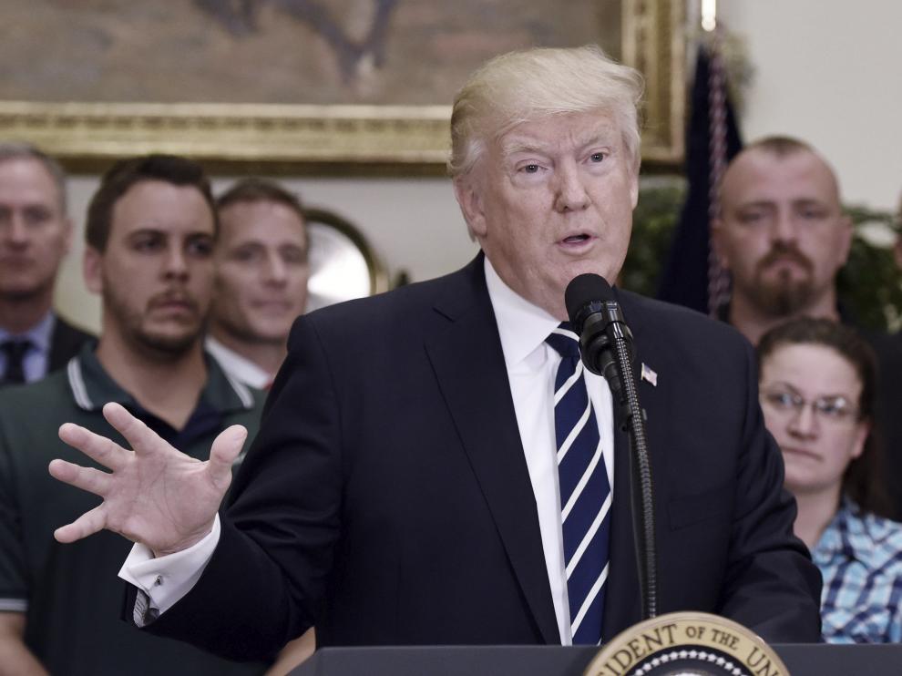 Trump, este jueves en un acto en Washington.