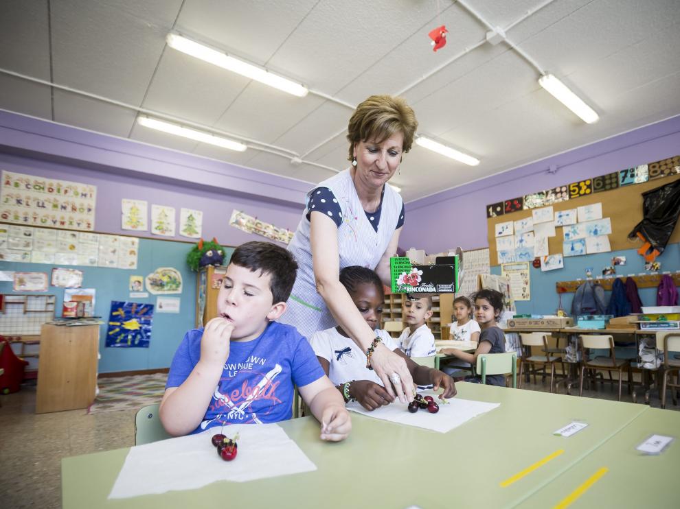 En el colegio Torre Ramona de Zaragoza participan en esta iniciativa de consumo de fruta.