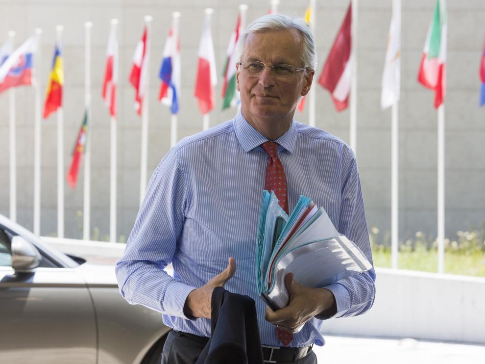 El negociador jefe de la Unión Europea frente al 'brexit', Michel Barnier, a su llegada a la reunión del Consejo de Asuntos Generales de la UE en Luxemburgo este martes.