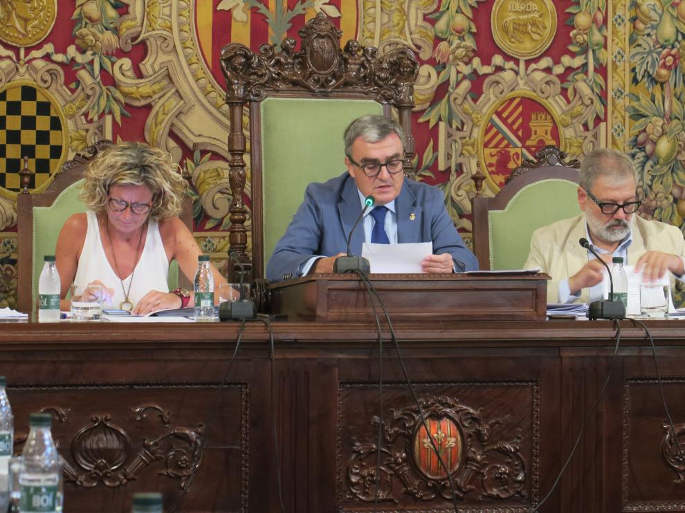 Pleno en el Ayuntamiento de Lérida.