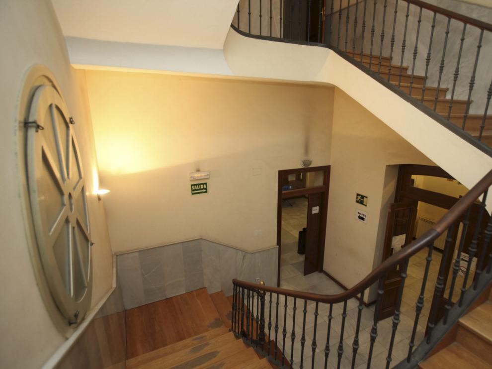 Los antiguos juzgados de Huesca están vacíos desde septiembre de 2014.