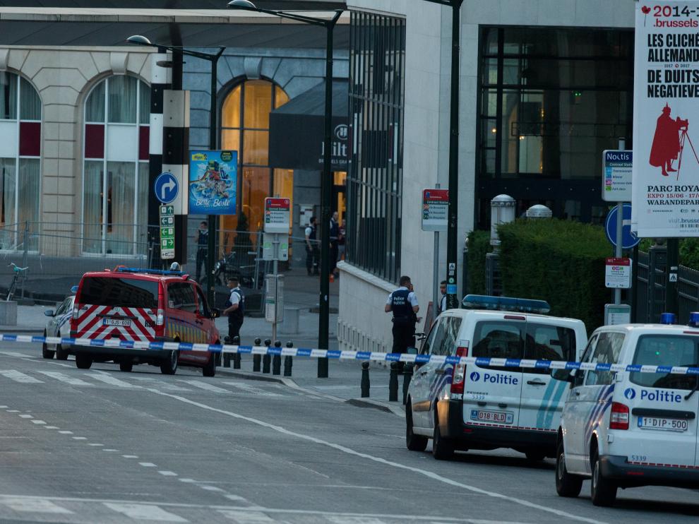 El presunto terrorista hizo estallar este martes una pequeña carga explosiva en la estación Central de Bruselas.
