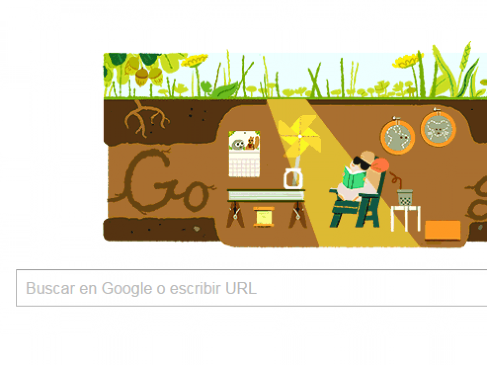 El 'doodle' celebra la llegada del verano.