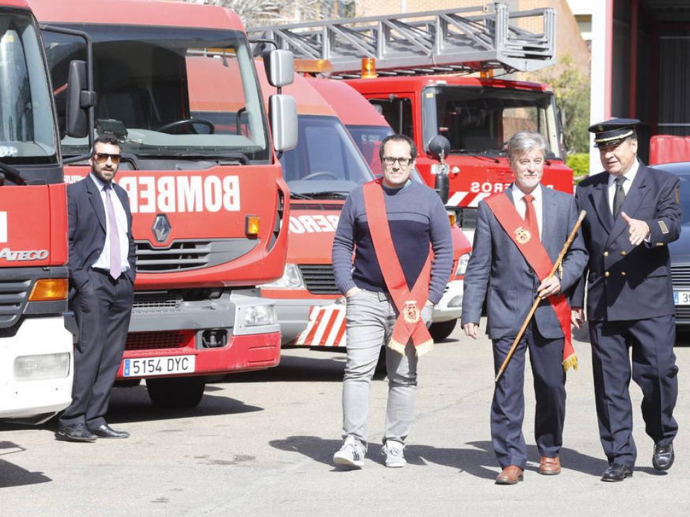 Cubero, Santisteve y el hasta ahora jefe de Bomberos, Juan José Pascual
