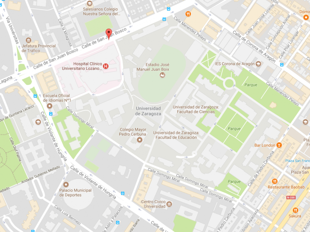 Zona afectada por la avería eléctrica de este jueves.
