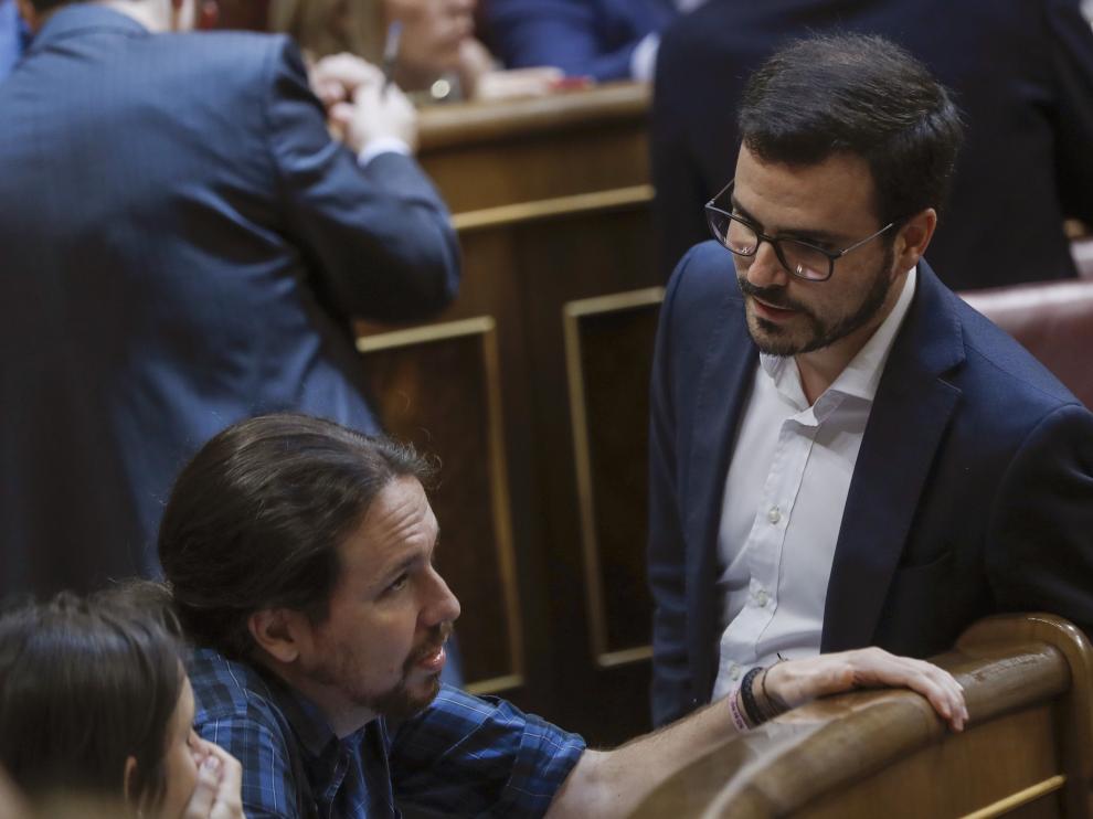 Alberto Garzón en el Congreso de los Diputados.