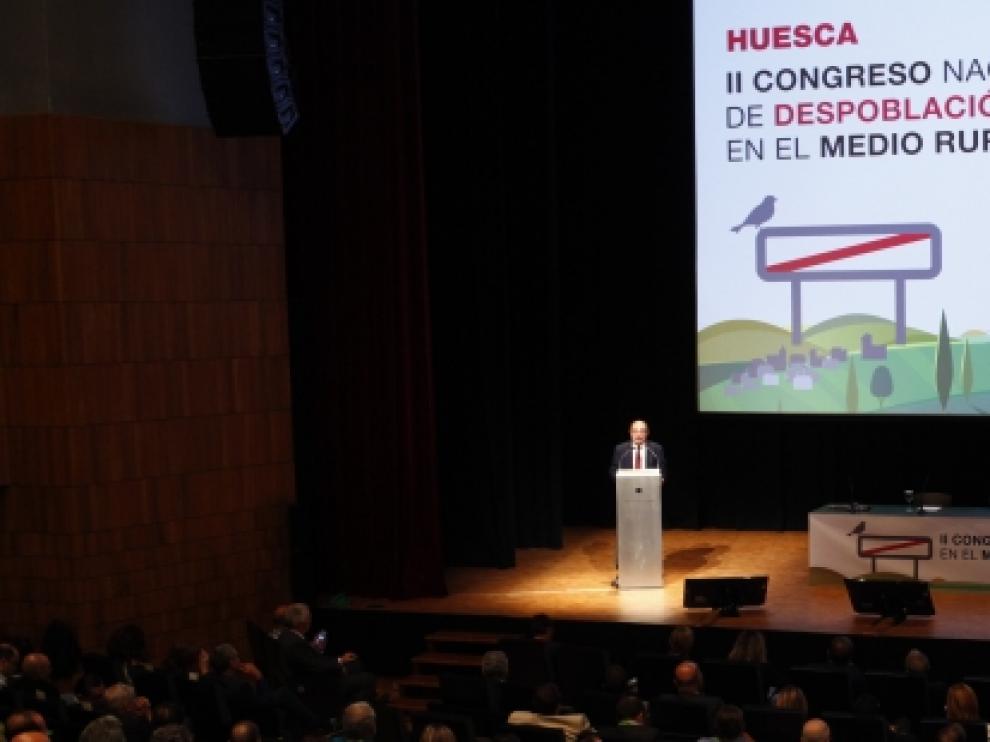 Inauguración del congreso en Huesca por parte de Lambán.