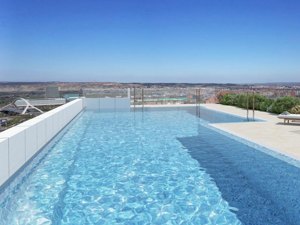 Una de las piscinas estará situada en la planta 18.