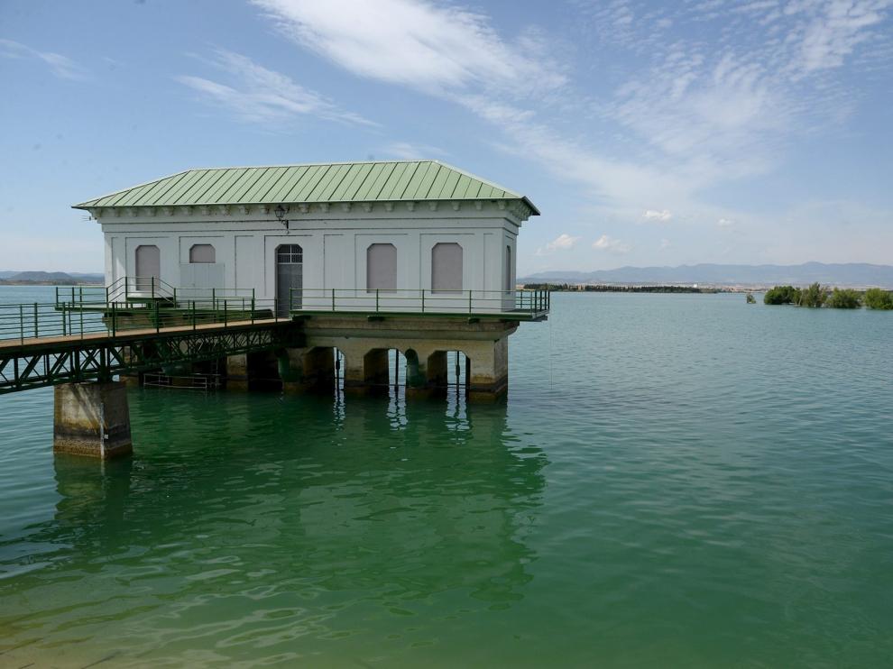 Situación del embalse oscense de La Sotonera, que está al 94% de su capacidad.