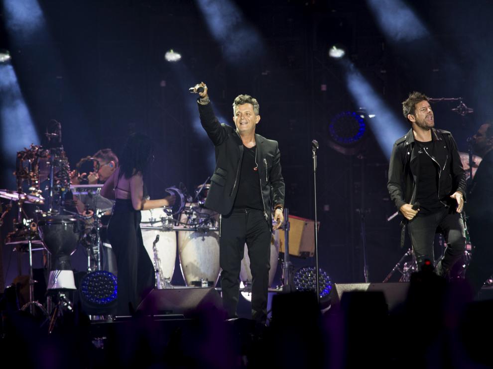 Alejandro Sanz, en un momento del concierto del Calderón.