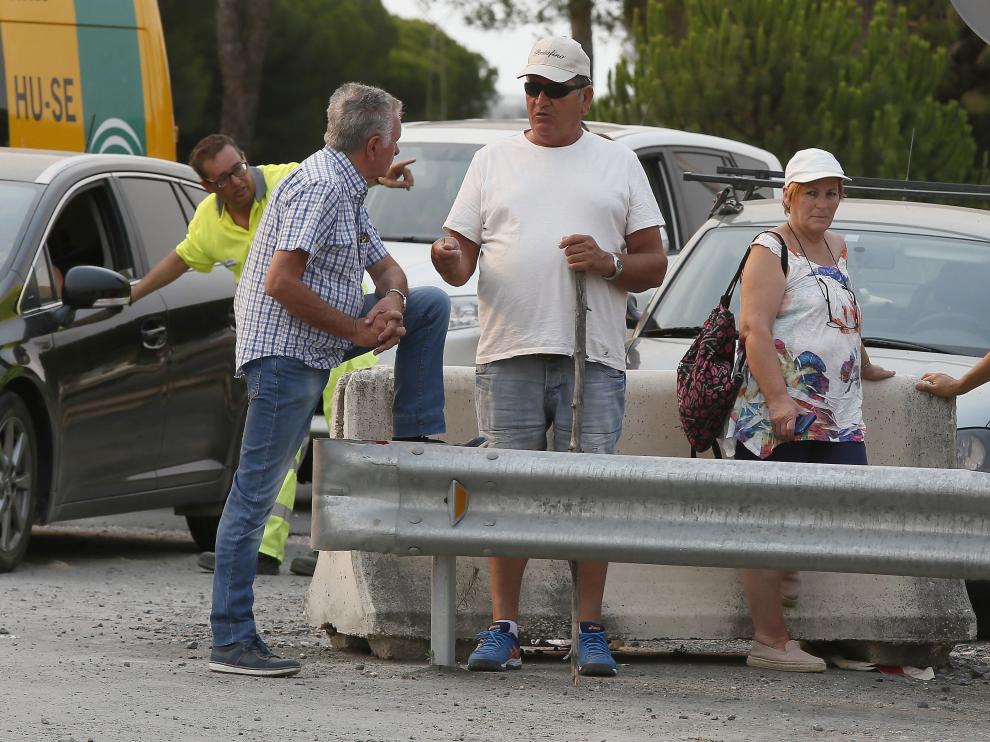 Cortadas las dos carreteras de acceso a Matalascañas