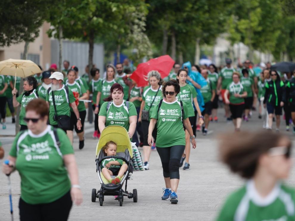 Marcha contra el cáncer en Zaragoza.