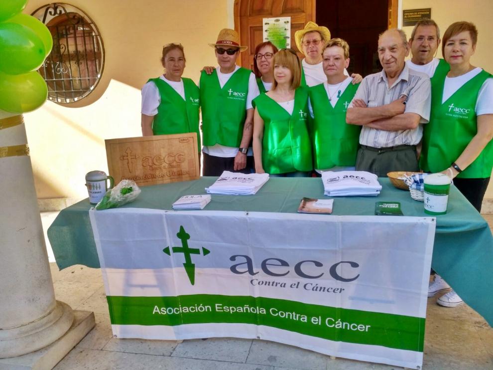 Miembros de la delegación de la AECC en Utrillas.