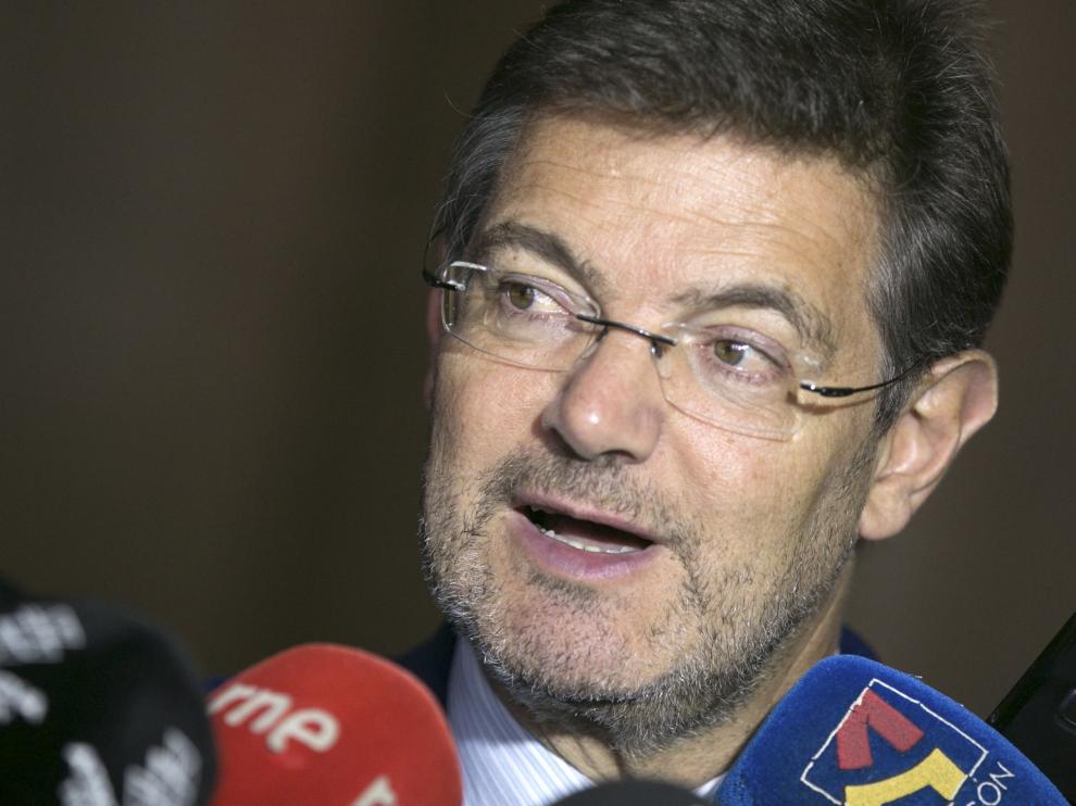 El ministro Catalá, este lunes en Zaragoza.