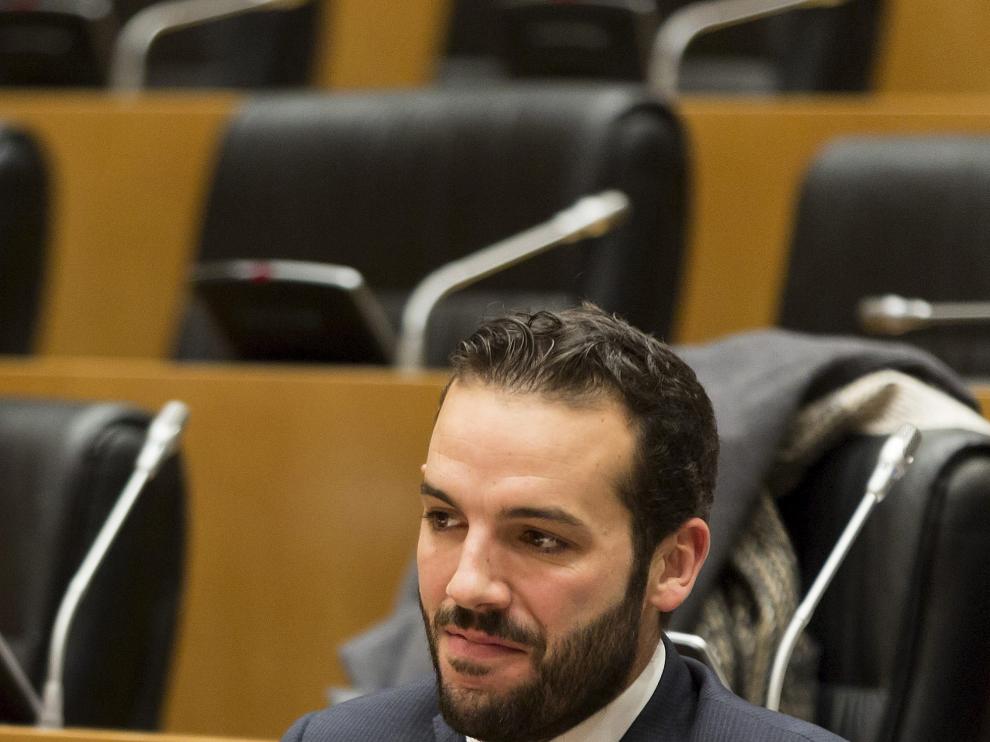 El diputado oscense Gonzalo Palacín, en el Congreso.