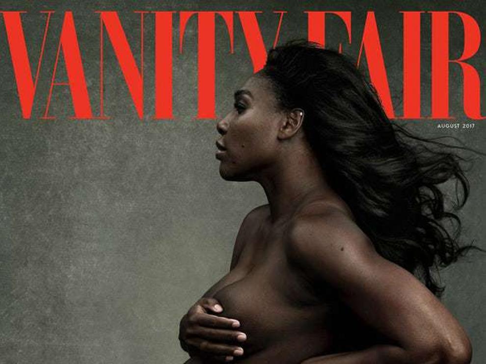 Serena Williams muestra desnuda su embarazo en la portada de 'Vanity Fair'