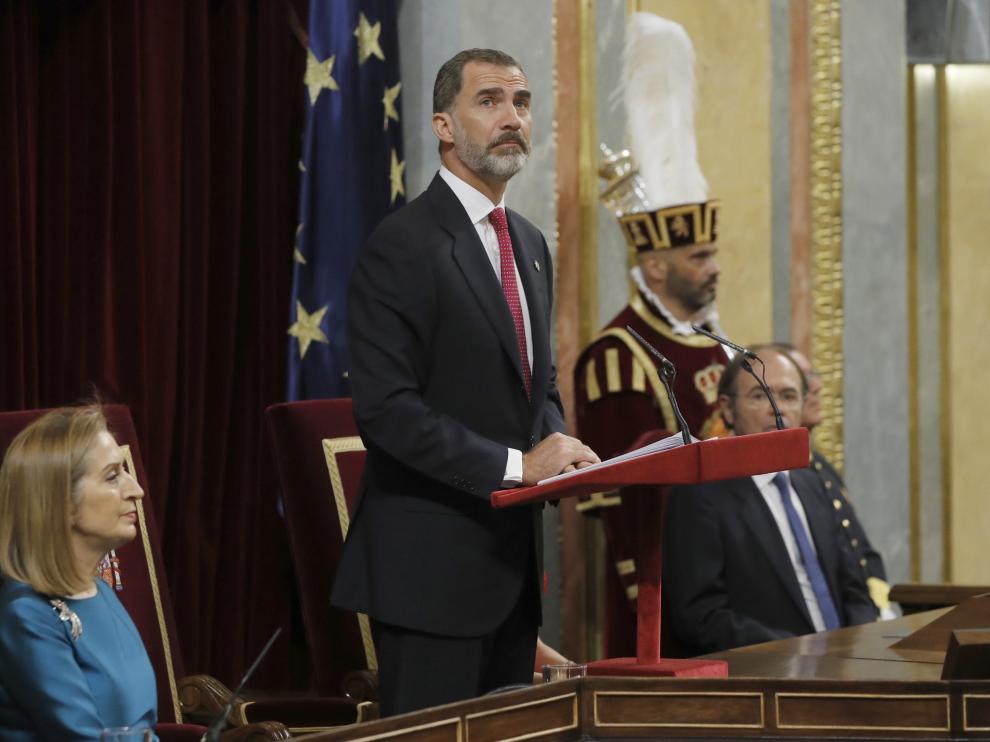 Felipe VI ha pronunciado su tercer discurso en el Congreso de los Diputados.