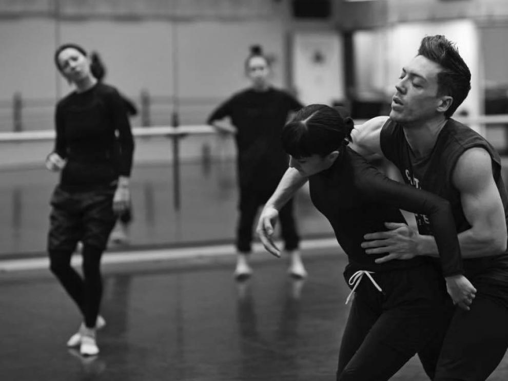 Jorge García Pérez y Lydia Caruso, en un ensayo de 'Interrupted cadence'.