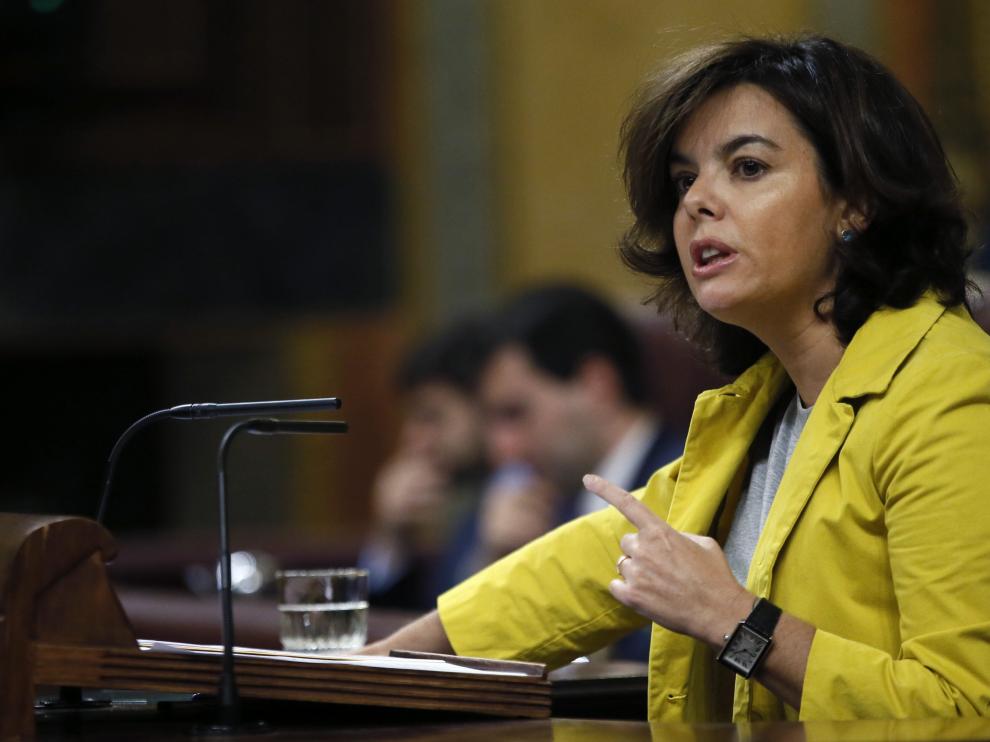 La vicepresidenta del Gobierno, Soraya Sáenz de Santamaría.
