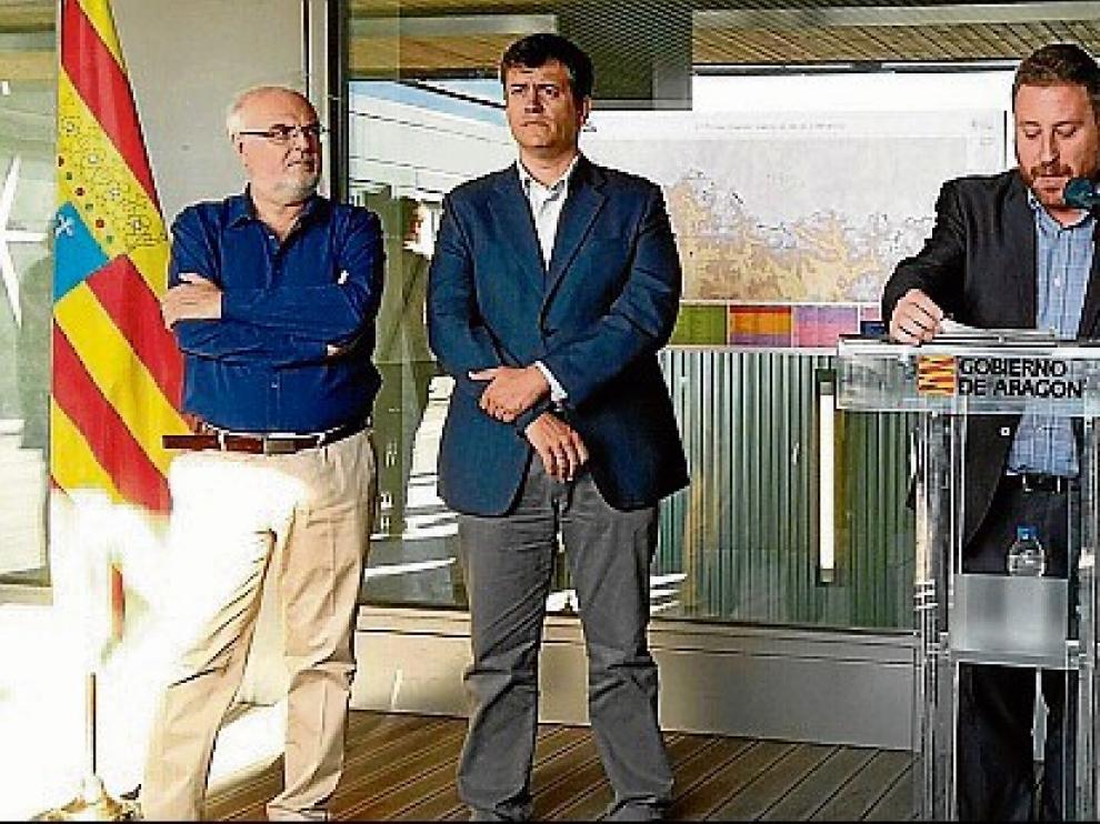 José Luis Soro derecha, en la presentación del 'Proyecto tresmiles' el pasado día 6 de junio.