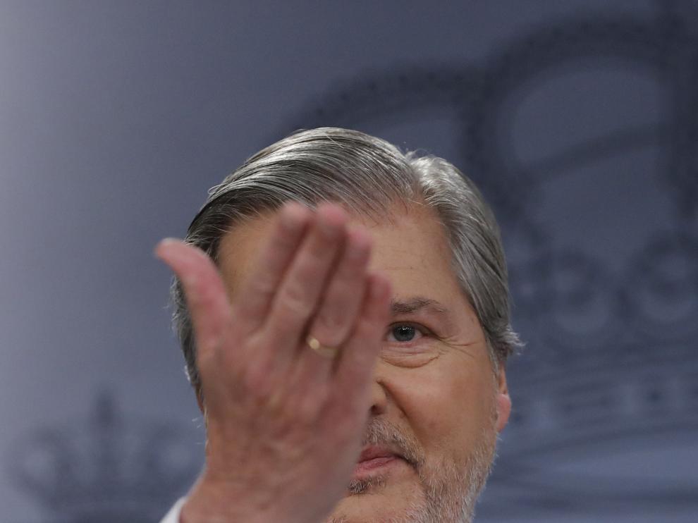 Íñigo Méndez de Vigo este jueves en la rueda de prensa posterior al Consejo de Ministros.