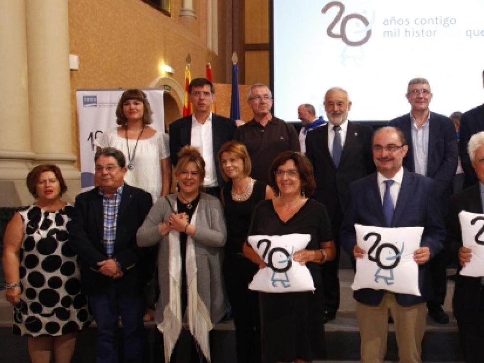 Lambán asistió a la celebración en el Instituto Aragonés de Servicios Sociales.