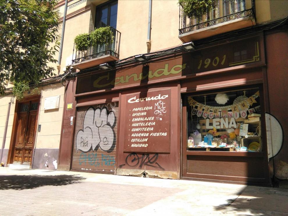 Imagen de la papelería Canudo de la calle de Méndez Núñez.