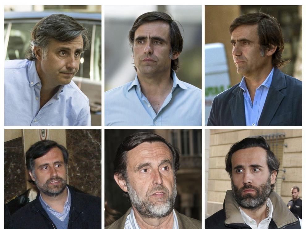 Los seis hermanos Ruiz-Mateos.