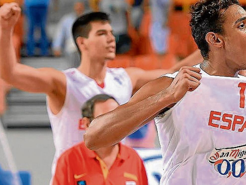 El ala-pívot Sebas Saiz, en su etapa en la selección española sub 20.