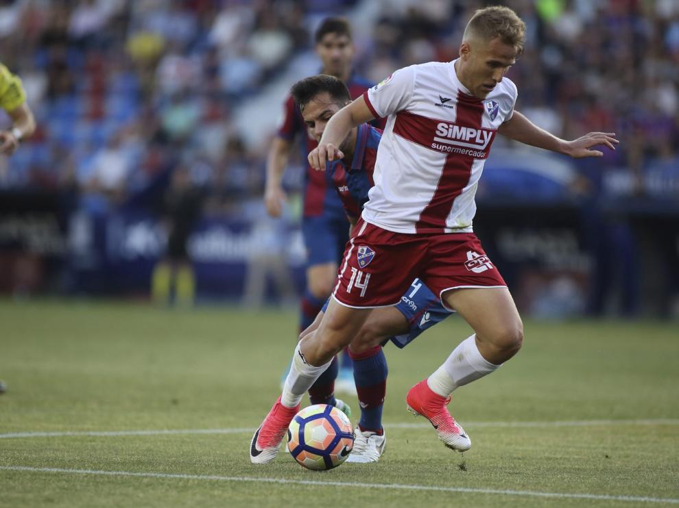 Samu Sáiz durante un partido de la última campaña.
