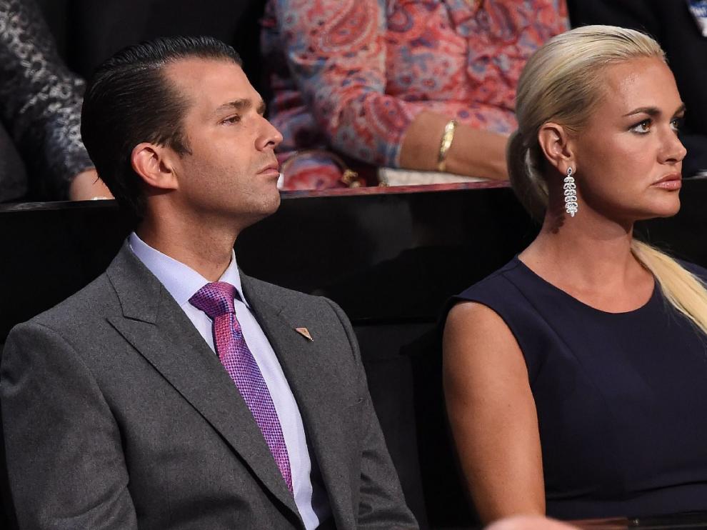 Trump Jr. junto a su esposa