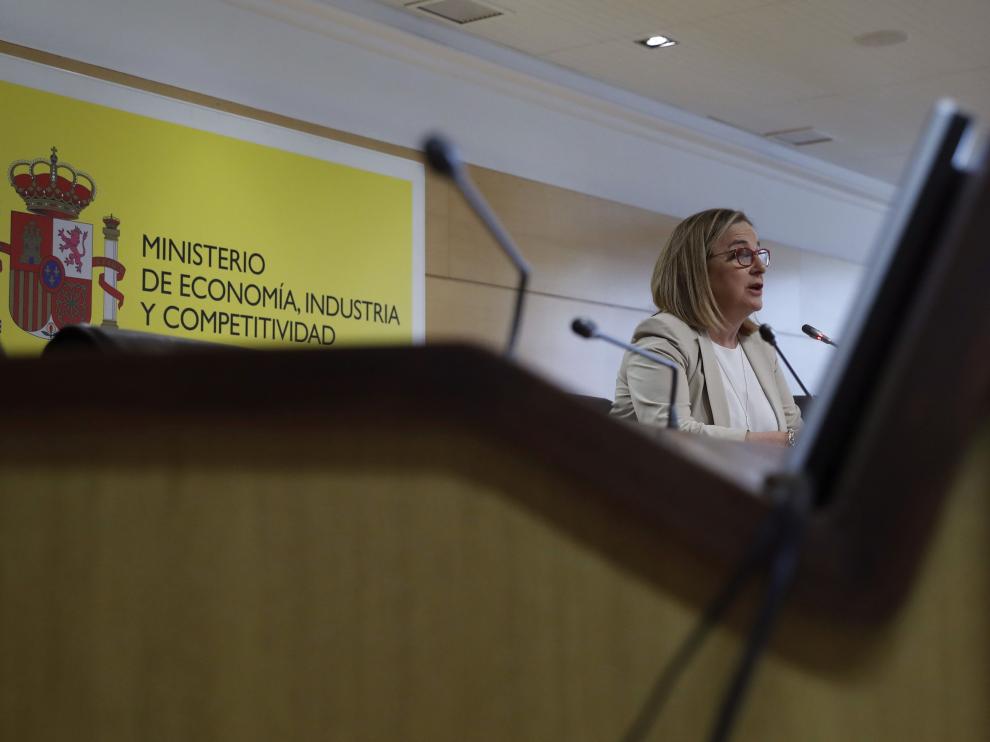 Irene Garrido, secretaria de Estado de Economía, valora los datos del IPC, ayer.