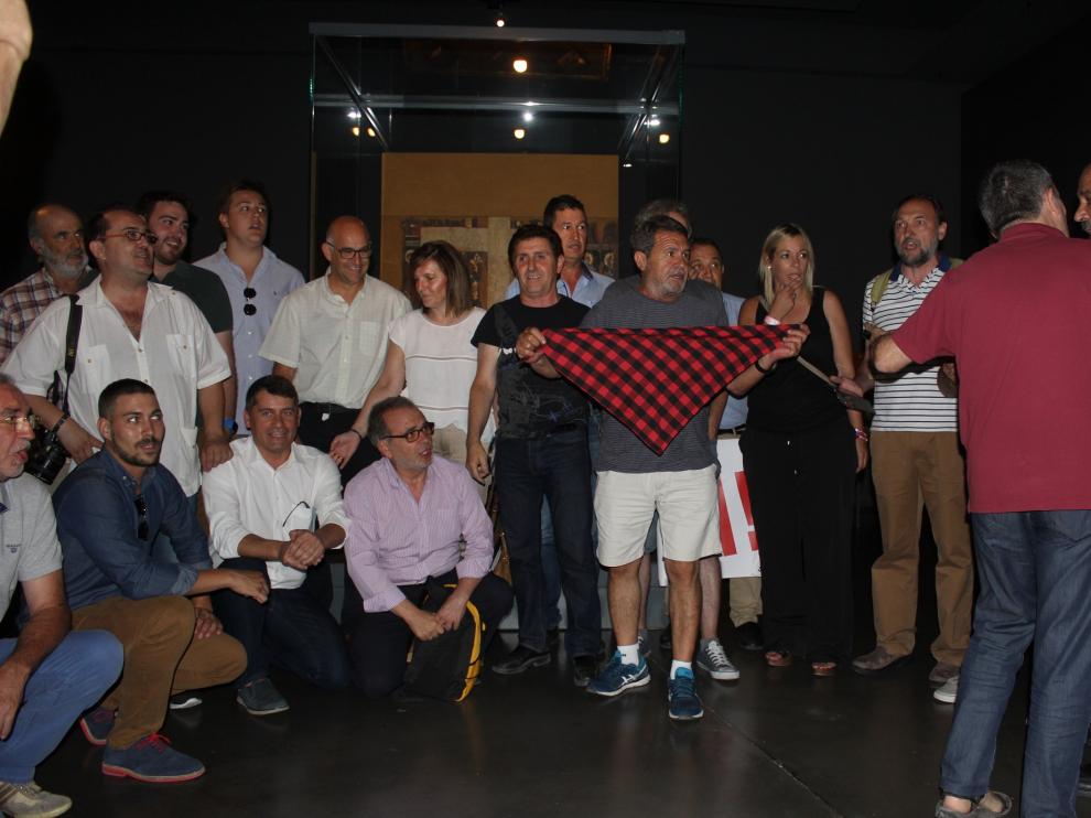 La plataforma Sijena Sí reivindica en el Museo de Lérida la entrega de las 44 obras retenidas