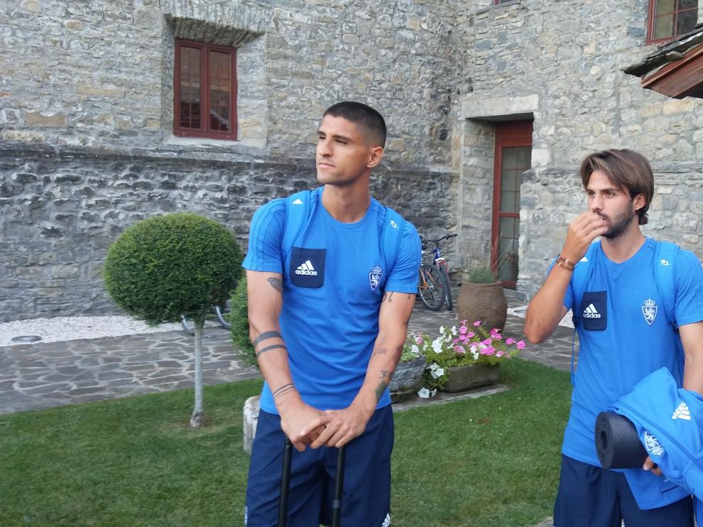 Los jugadores del Real Zaragoza ya están en Boltaña